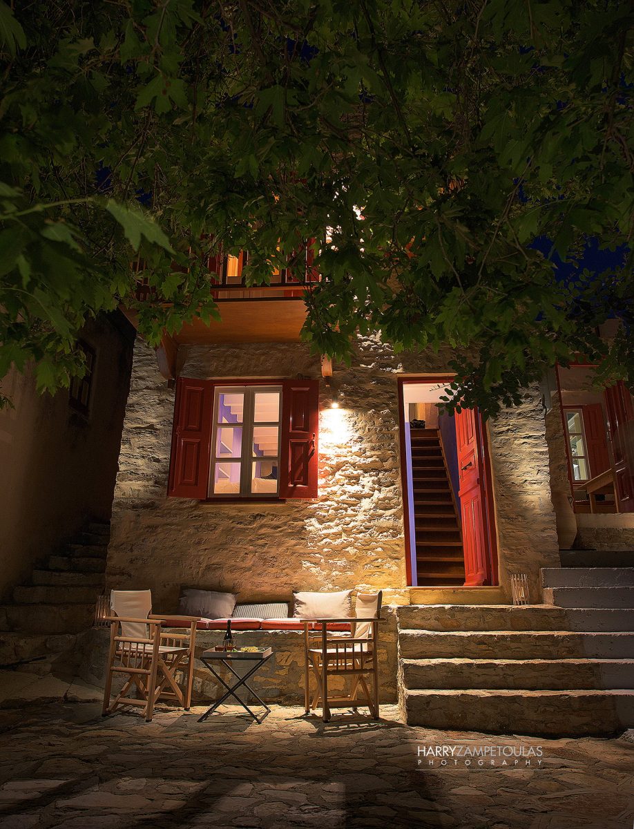Exterior-Night-2-918x1200 Platanos Cottage, Traditional House in Symi - Photography Harry Zampetoulas 