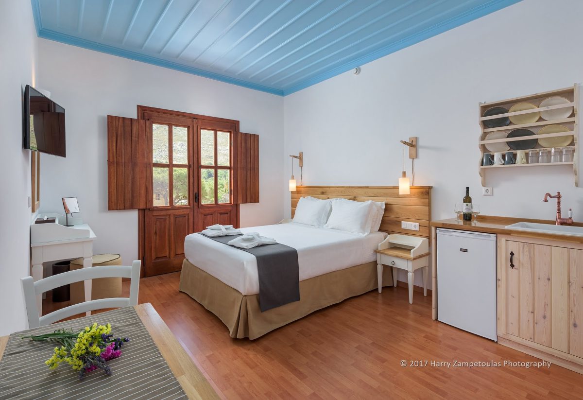 Room-2-1200x823 AˑSymi Residences - Symi - Hotel Photography Harry Zampetoulas 