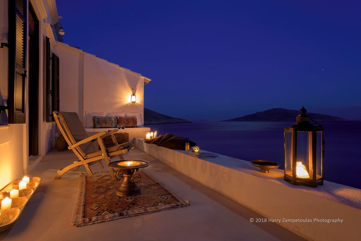 Veranda-1-Night-4-1200x800 Halki Sea House -  Επαγγελματική φωτογράφιση Χάρης Ζαμπετούλας 