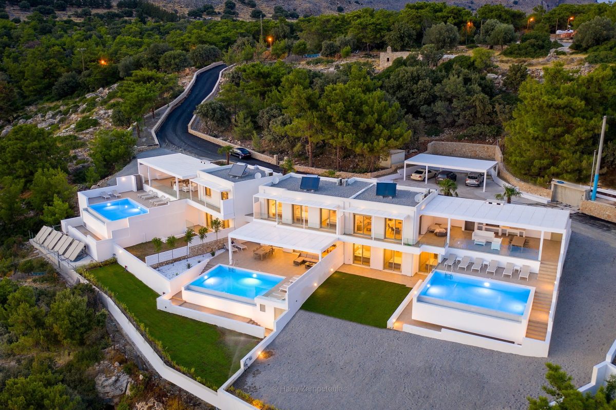 Aerial-1-1-1200x799 Villa Mimosa - Pefkos Hill Villas - Harry Zampetoulas Photography 