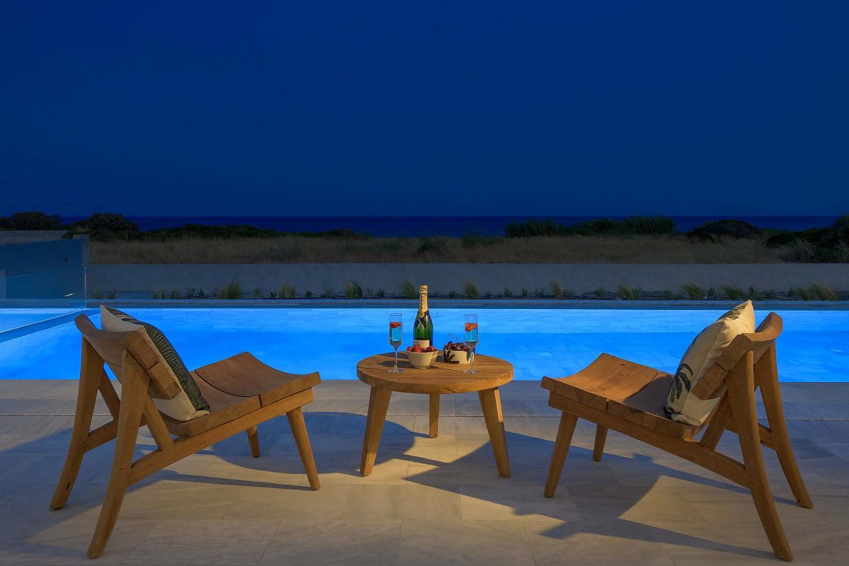 Pool-Area-Night-1-1200x800 Seashore Villa, Lachania - Harry Zampetoulas Photography 