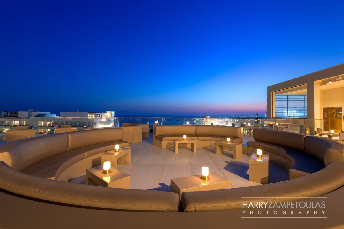 LobbyTerrace-Night-2-1200x800 Amarande Hotel - Ayia Napa, Cyprus - Hotel Photography by Harry Zampetoulas 