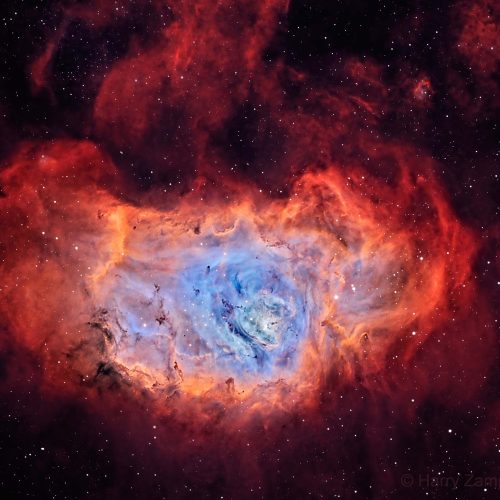 Lagoon Nebula (M8) in SHO – Astrophotography – Rhodes, Greece