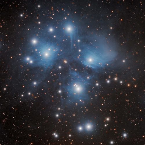 M45 – The Pleiades in L-RGB- Astrophotography – Rhodes, Greece