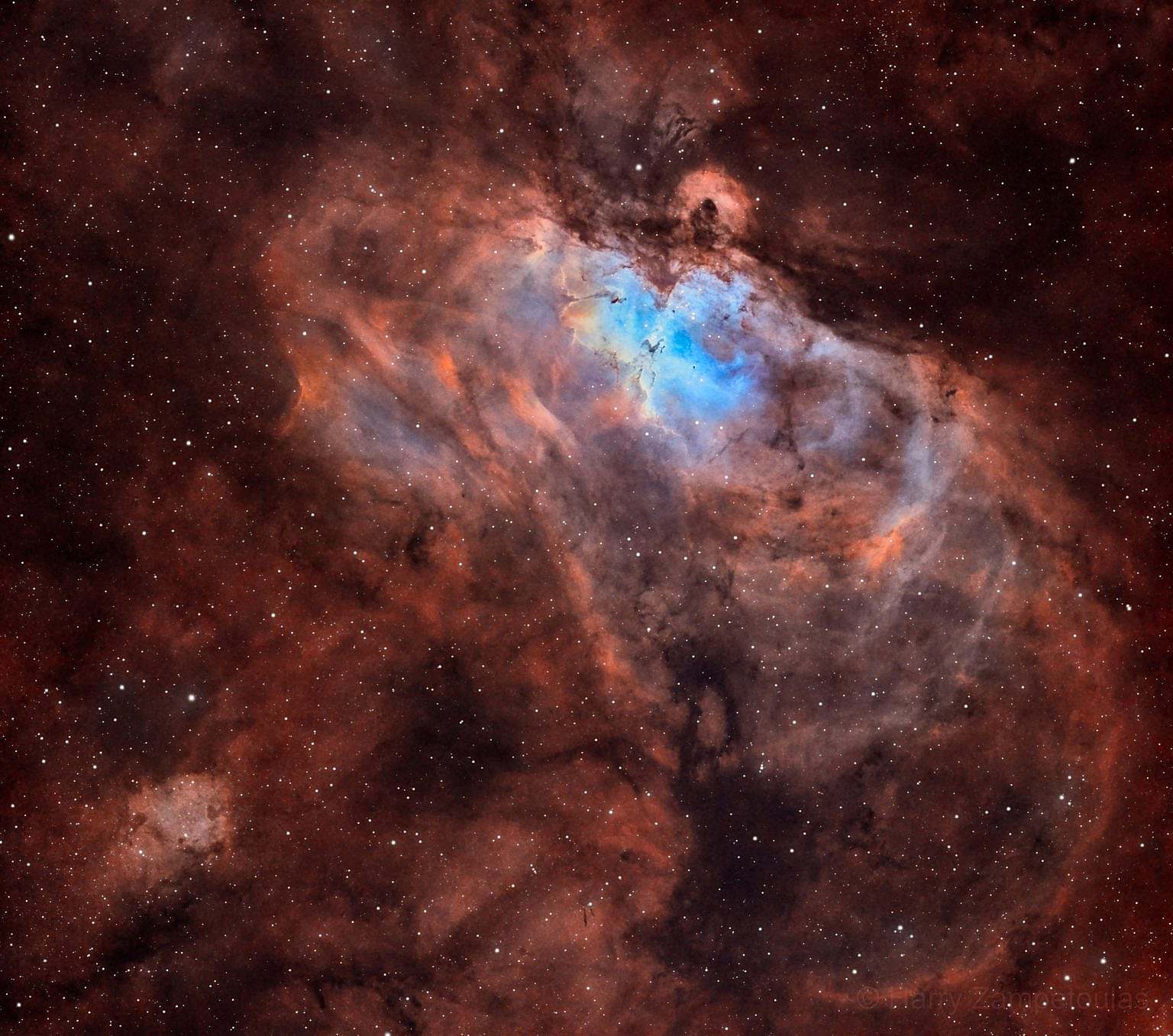 the-eagle-nebula-m16-in-sho-2021-1536x1357 The Eagle Nebula (M16) in SHO - Αστροφωτογραφία - Ρόδος, Ελλάδα 