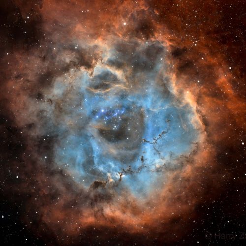 The Rosette Nebula in SHO – Astrophotography – Rhodes, Greece