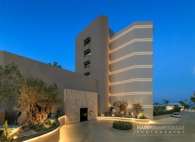 exterior-night-1-380x276 Ammades All Suites Beach Hotel - Hotel Photography by Harry Zampetoulas 