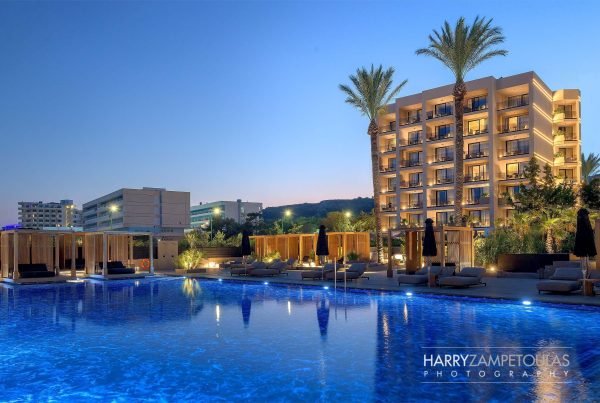 exterior-pool-night-1-600x403 NEW FRONT Hotel Photographer Professional photography Architecture Interior Design Photography Harry Zampetoulas Rhodes Greece 