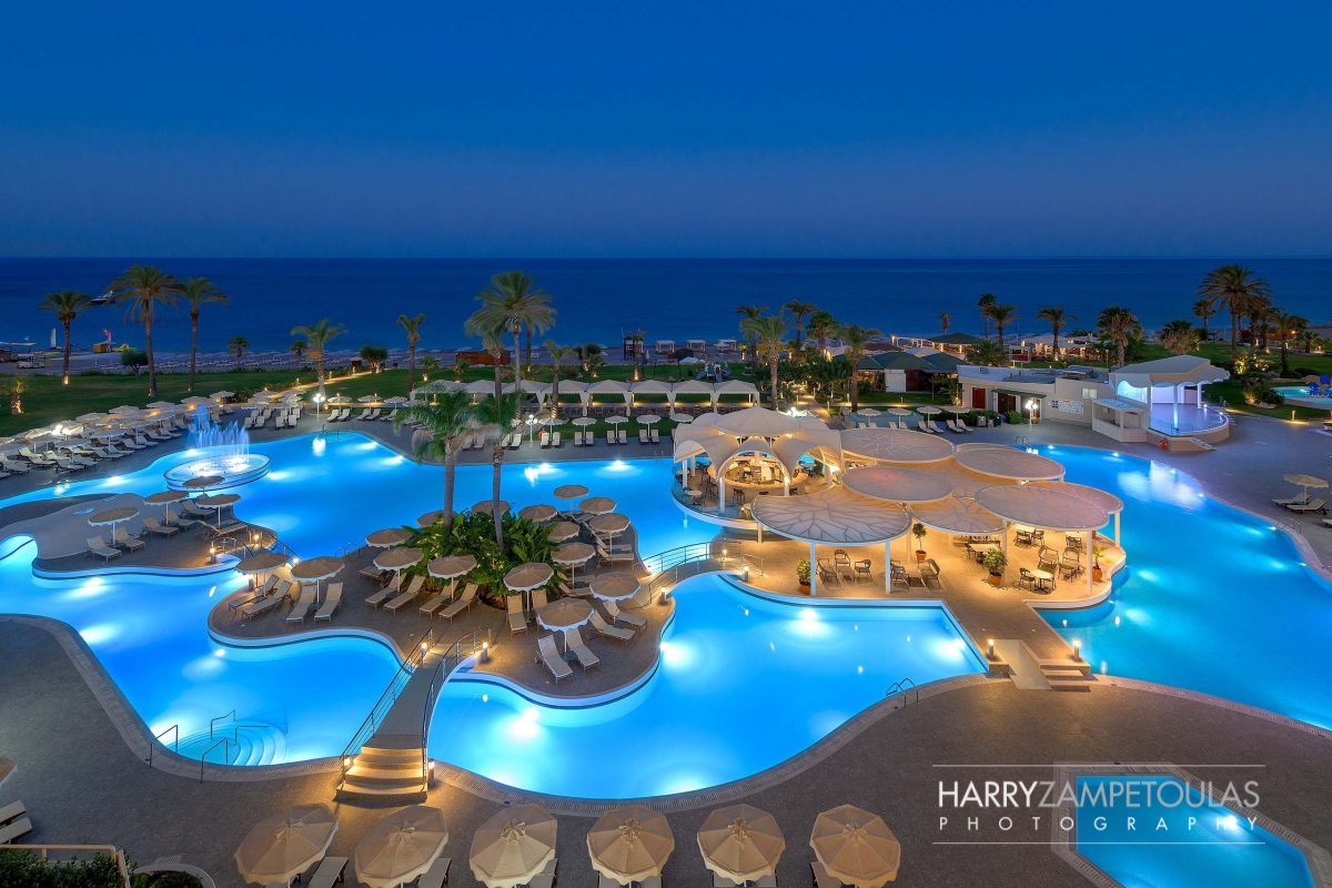 pool-overview-night-1200x800 Rodos Palladium Hotel 2021 - Hotel Photography by Harry Zampetoulas 