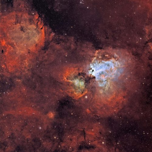 Omega Nebula area in SHO – Astrophotography – Rhodes, Greece