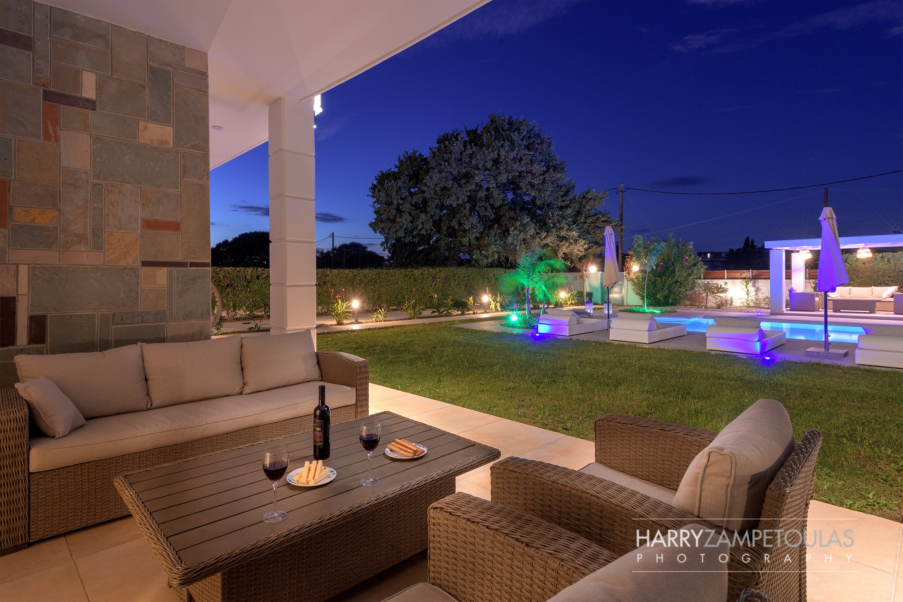 Villa-Telchinis_Night-Veranda-2 Villa-Telchinis, Filerimo, Ialysos - Villa Photography 