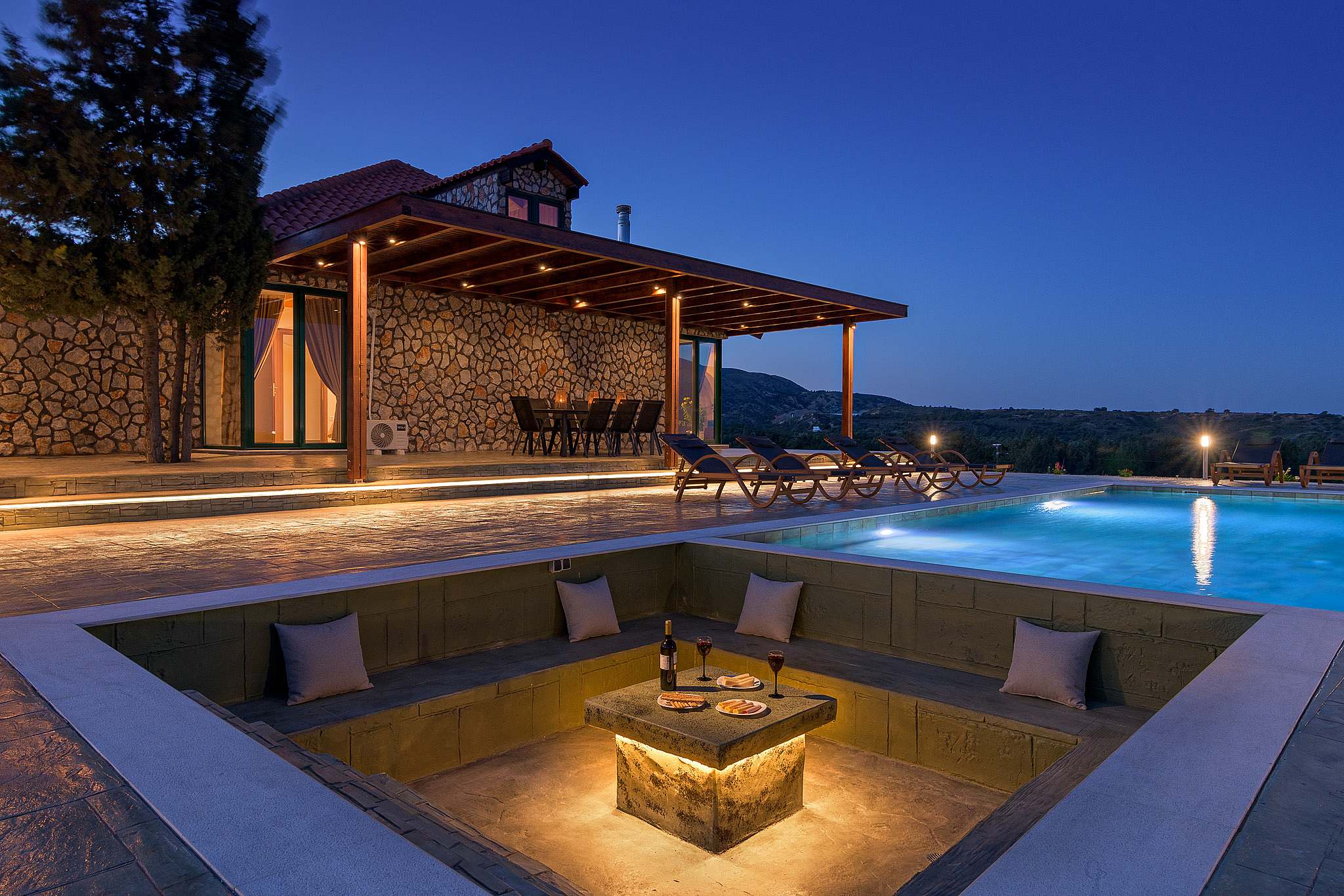 exterior-night-1-web-res Elaion Hill Villa, Gennadi, Rhodes - Villa Photography 