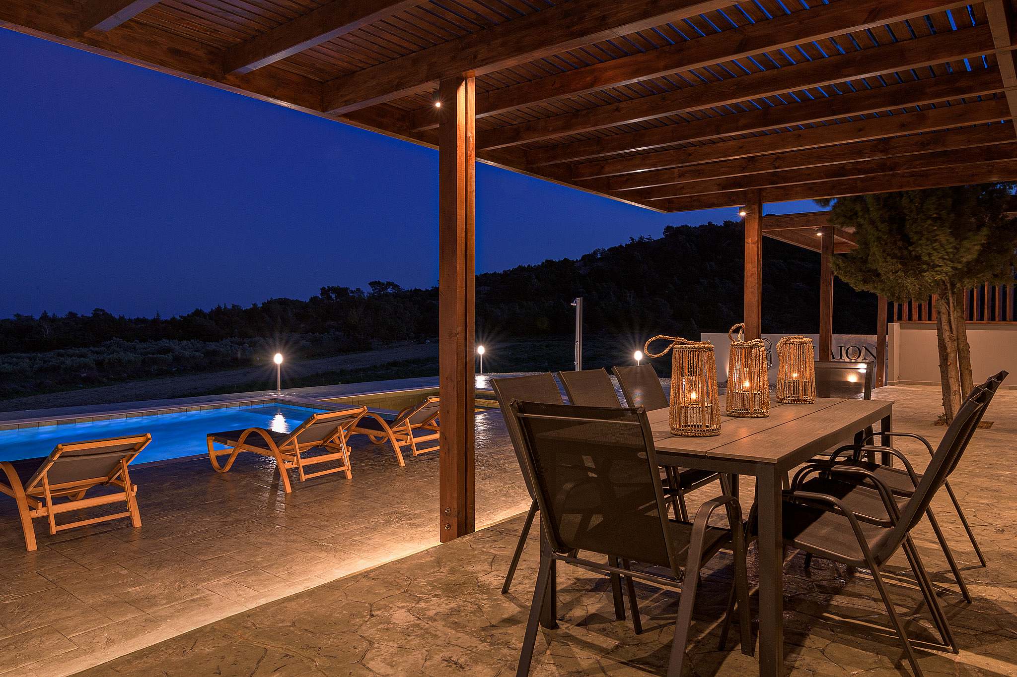 pool-area-night-1-web-res Elaion Hill Villa, Gennadi, Rhodes - Villa Photography 